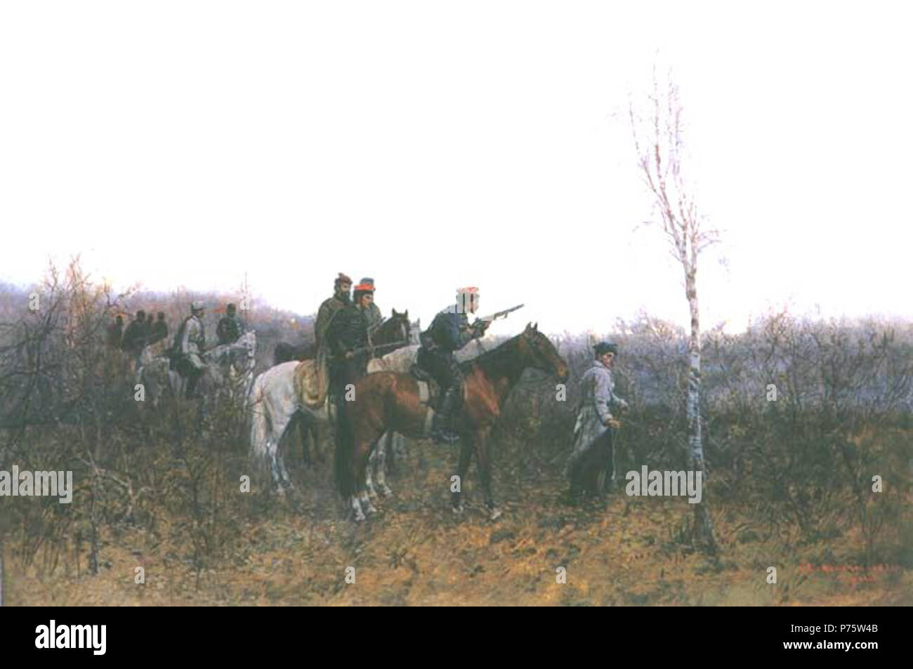 January insurgents` patrol . 1882 146 January insurgents`s patrol Stock Photo